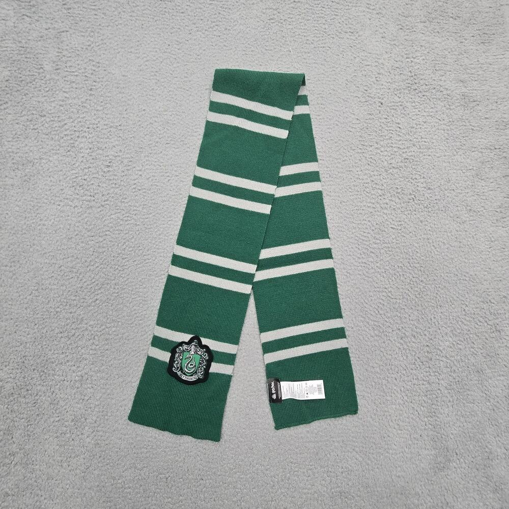 Harry Potter Officially Licensed 60" Slytherin Scarf knit gray green patch